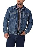 Wrangler Herren Ungefütterte Western Cowboy-Schnitt Jeansjacke, Stonewashed, L