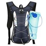 Laufrucksack,Trinkrucksack Laufen mit 2L Trinkblase, Wasserrucksack Reflektierender Trailrunning Laufweste für Herren Damen, Rucksack Fahrrad, Laufen, Joggen