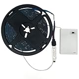 LED Streifen Batterie,55cm 50 LED Band Batteriebetrieben mit Warmweißem Licht, Flexibles Zuschneidbares LED Band für TV Backlight, Bedroom at Home, Cupboards, Party Decoration