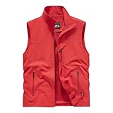 Sommerweste Herren Leicht Outdoor Weste Sommer Anglerweste Ohne Ärmel Jagdweste Camping Arbeitsweste Atmungsaktiv Sport Multifunktionsweste Dünne Softshelljacke mit Multi Taschen