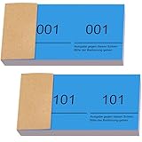 Nezyo Doppelnummern Blöck 1-200 Tombola Lose mit Zahlen Nummernblöcke Zahlenblöcke 10cm X 5cm Raffle Tickets für Garderobe Verlosung Events Messen Eintrittskarten und Leckereien(Nachtblau)