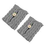 Hemobllo 2 Stück Stricker Becher Eishülle Eiskaffee-ärmel Kaltkaffeehülle Tasse Kuschelige Hülle Tragbare Becherhülle Feiertags-cup-ärmel Eisgetränkehülle Tassenhülle Grey Stricken