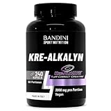Bandini® Kre-Alkalyn - 240 Kapseln - Kre Alkalyn® pH-Korrektes Kreatin - 100% reines alkalisch gepuffertes Kreatinmonohydrat - 4 Kapseln/Tag für eine 2-monatige Versorgung - Halal & Vegan - 200 mesh