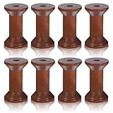 LAPLBEKE 8 Stück Nähmaschinen Spulen, 3 x 5 cm Antike Holzleere Spule für Zum Organisieren von Kordeln, Hanfseil, Schnüren, Bändern, Ketten und Gummifäden (8Stk)