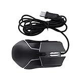 Jectse Gaming Maus Einstellbare DPI RGB Mechanische Ergonomische Kabelmäuse für Gamer -Desktop -Laptop, USB Computermäuse für Notebook PC Tablet, Leichtgewichtige RGB Lighting Maus für Büroreisen