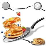 TEHORNEO Crepe Pfanne, Pfannkuchenpfanne Induktion 28 cm Antihaft, Pancake Pfanne, Pfannkuchenpfanne, Crepes Pfanne, Palatschinken Pfanne, Pfanne für Pfannkuchen, Pfannkuchen Pfanne, Omlettenpfanne