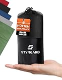 STYNGARD 2in1 Hüttenschlafsack Baumwolle Leicht - Dünnes Schlafsack Inlett Baumwolle (100%) - Reiseschlafsack kleines Packmaß und weicher Komfort Modell Valencia