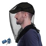 Premium Mosquito net Head for Insects, Moskitonetz Kopf 2 Pack | Ultra großes Insektenschutznetz mit extrafeinen Maschen für Camping, Wandern, Angeln, Gartenarbeit | Passt auf alle Hüte Head net