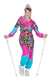 WILBERS & WILBERS 4495 - Retro Skianzug mit 80er Jahre Print für Damen, Skioverall, Schneeanzug, für Aprés Ski und Karneval