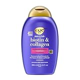 OGX Biotin und Collagen Conditioner 385 ml, reichhaltige Haarspülung für 72h+ Volumen + Fülle mit Biotin und Kollagen,Haarpflege Volumen Spülung für feines + dünnes Haar mit LipiPro Shield Technologie