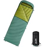 ATEPA Daunenschlafsack,Schlafsack Outdoor, Deckenschlafsack mit 600FP Daunen, wasserabweisend, Schlafsäcke für 4 Jahreszeiten, ideal für Erwachsene beim Camping, Reisen und Abenteuern,Grün