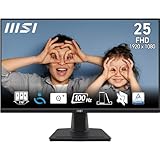MSI PRO MP252 24.5 Inch Full HD Office Monitor - 1920 x 1080 IPS Panel, 100 Hz, Eye-Friendly Screen, Built-in Speakers, Tilt-Adjustable - HDMI 1.4b, D-Sub (VGA)