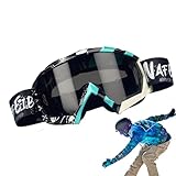 Skibrille, Outdoor-Snowboardbrille, verbesserte Sicht, Design für Reitsport, Snowboard, Schnee, Skifahren, kratzfest, absorbiert UV-Strahlen