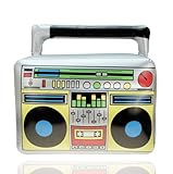 Aufblasbarer 80er 90er Ghettoblaster ca 45 x 42 cm Hip Hop Radio Walkman - Fasching & Karneval - Outfit Party Accessoires Kostüm Bad Taste Assi Retro