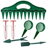 YYTECH 7er Set Aussaathilfe Samenspender pflanzhilfen Verstellbarer Saatgutspender Pflanzhilfe mit 12 Löchern, Seed Dispenser, Handpflanzer, Säwerkzeug Set Aussaathilfe für Gemüse und Blumen