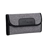 JJC 4 Taschen Kamera-Objektiv-Filtertasche Schutz für Filter bis Ø 58 mm, elastisches Neopren Innenfilter Tragetasche Aufbewahrungstasche mit Mikrofaser-Reinigungstuch