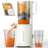 AOBOSI Slow Juicer mit 135 mm XXL-Einfüllöffnung – 1,5 L, 200 W leiser Entsafter mit Rückwärtslauf, Dreifachfilter & Press-Schnecke – Entsafter Gemüse und Obst Testsieger