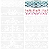 Toyvian 1 Satz Vintage Malschablonen aus PET Wiederverwendbare Wand und Möbelschablonen mit Präzisen Dekorativen Mustern Schablonen zum Sprühlackieren und Basteln