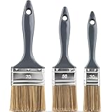 Color Expert 82650350 Complete Offer Set: 3 Flat Paint Brushes with Plastic Handle Width 30/50 / 70 mm