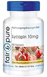 Fair & Pure Lycopin 10mg, 60 Kapseln, Carotinoid aus Tomatenextrakt, veganes Nahrungsergänzungsmittel ohne Zusätze, in Deutschland hergestellt