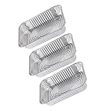 Cabilock 3 Stück Bräter Blechbehälter mit Deckel Pfannen aus Aluminiumfolie isoliert Abfluss kühlschrankdeo kühlschranklampe Blechpfanne aus Alufolie Pfanne aus Aluminiumfolie Silver