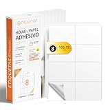 A4-Bögen mit weißen selbstklebenden Etiketten, Erstellen Sie Ihre eigenen individuellen, Sicherer selbstklebender A4-Papier, Selbstklebendes Etikett zum Bedrucken - Ofituria (8 pro Blatt, 10 Bögen)