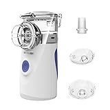 Nigecue Inhalationsgerät tragbar Vernebler Set geräuscharmes Inhalator Vernebler mit Mundstück und Maske für Kinder und Erwachsene, wirksam bei Atemwegserkrankungen