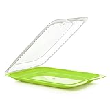 TATAY Set 3 Aufschnittbox stapelbar – Frischhaltedosen mit Deckel, BPA-frei, wiederverwendbar, Stapelbar, Spülmaschinen- und Mikrowellenfest, Farbe Limette. Maßnahmen 17 x 3,2 x 25,2 cm