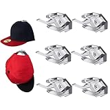 BuuyyBann 6 Stück selbstklebende Huthaken, multifunktionale Hutablage, Display-Haken, kein Bohren, Hut-Organizer, Wandmontage, für Tür, Schrank, Büro, Schlafzimmer