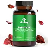 Vitabay Forskolin 400mg - 90 Vegane Kapseln Forskolin Hochdosiert Blase aus Coleus Forskohlii Extrakt - Ideal mit D Mannose und Cranberry Kapseln - Laborgeprüft in Deutschland