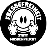 Fressefreiheit statt Maskenpflicht Aufkleber 4,5 cm