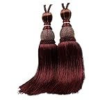 MAGICLULU 2 Stück Gardinenband Curtain Clips gardinen klemmstangen gardinen Klemmen gardinen Klammer scheibengardinen Halterung Vorhang vorhänge Gardinenquaste hängend Gardinen-Quastenband