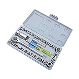 STOBOK 1 Satz Auto Reparaturschlüssel Kit klein Reparaturwerkzeug metrisch ratschen Schraubenschlüssel reparieren Schraubenschlüssel für Steckschlüsseleinsatz Buchse Grey