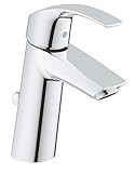 GROHE Eurosmart - Badarmatur Einhand- Waschtischarmatur (M- Auslauf, mit Zugstangen- Auslaufgarnitur) , chrom, 23322001
