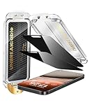 UNBREAKcable für iPhone 16 Plus / 15 Plus für Panzerglas Sichtschutz, Anti-Spy Gehärtete Glas für Schutzfolie [Staubdicht in einem Schritt] [25° Anti-Spy] [9H Schlagfestigkeit] 6.7'-2 Stück