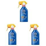 Nivea Men Kids Schutz & Pflege 5in1 Hautschutz LSF 50+ Sonnencreme (250 ml), hoher Sonnenschutz mit Bio-Mandelöl, extra wasserfestes Sonnenspray für empfindliche Haut (Packung mit 3)