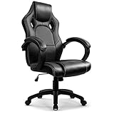 Intimate WM Heart Gaming Stuhl Bürostuhl Gamer Stuhl Drehstuhl Computerstuhl Arbeitsstuhl Schreibtischstuhl Ergonomischer Stuhl Rennstuhl Lederstuhl PC Racing Gaming Stuhl Chefsessel schwarz