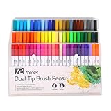 36 / 48 / 60 / 72 / 100 Stück Aquarell Filzstifte Handschriftmarker Aquarellstift Filzspitze zum Ausmalen