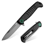 FLISSA Klappbares Taschenmesser mit G10-Griff-Schwarz