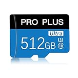 512GB Micro SD Karte Speicherkarte mit Adapter Hochgeschwindigkeitskarte Klasse 10 für Nintendo Switch, Smartphone, Digitalkamera, Tablet und Drohne