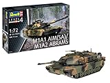 Revell Modellbausatz Militär I M1A2 Abrams I Maßstab 1:72 I Level 4 Bausatz I Teileanzahl 126 I ab 12+ Jahren I für Kinder und Erwachsene I Spritzgusskette mit Einzelgliedern und Teilabschnitten