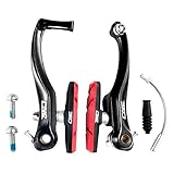 Chooee Fahrrad V Bremse,Aluminium V-Brake Bremsen 1 Paar Schwarz/Rot