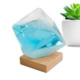CENMOO Wetterstation Storm Glass, Wettervorhersage in großer Würfelform, wechselbares Wetterbarometer, elegantes Wetterglas für Weihnachten, Hochzeit, Wohnzimmer