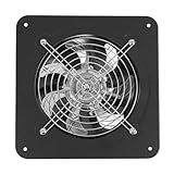 Dekltus 7 Zoll Abluftventilator, Rohrventilator Badlüfter, Wandventilator Badezimmerlüfter für Küche Badezimmer Garage Untergeschoss - 50W 2600r/min (Schwarz)