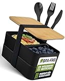 Moritz & Moritz Bento Box Japanisch – Perfekte Lunchbox für Erwachsene und Kinder - Brotdose mit Fächern – Ideal für die Arbeit, Schule und Unterwegs