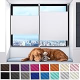 Plissee Ohne Bohren Klemmfix 55 x 190 cm Blickdicht Sichtschutz Sonnenschutz Innen Ohne Bohren Aluminium Rollos mit Klemmträger Easyfix für Fenster & Tür, Weiß
