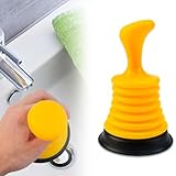 LANSKYLAN Saugglocke Klein Pömpel Abfluss 18cm Pümpel Saugglocke Plunger Sink Maximale Saugkraft Saugglocke für Waschbecken Abflussreiniger Pömpel Pümpel Badewanne für Bad Küche Dusche Toilette