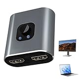 Video-Splitter | Adapter Anschluss 2 Eingänge 1 Ausgang | HDTV-Adapter Plug and Play – für PC, Laptop, Monitor, TV, Klassenzimmer, Kontrollraum, Videokonferenzen