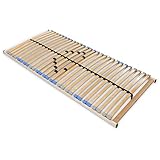 Madera 7 Zonen Lattenrost zur Selbstmontage, mit 28 Leisten, extra stabil durch durchgehende Holme, Größe: 100 x 200 cm