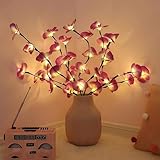 Esoes Lichterzweige Dekoleuchte Dekozweige Lichterzweige LEDs Lichter Zweige Lichterbaum LED Baum Lichterzweig Dekobeleuchtung für Innen Außen (Lila Rosa)